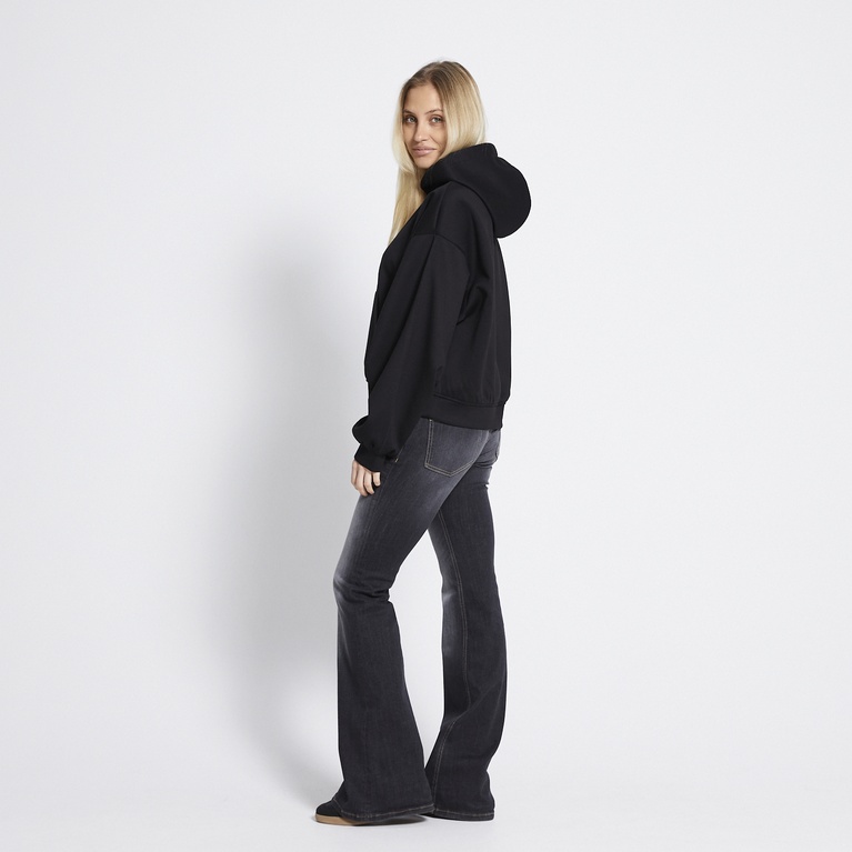 Boxy scuba hoodie "Aira" Black